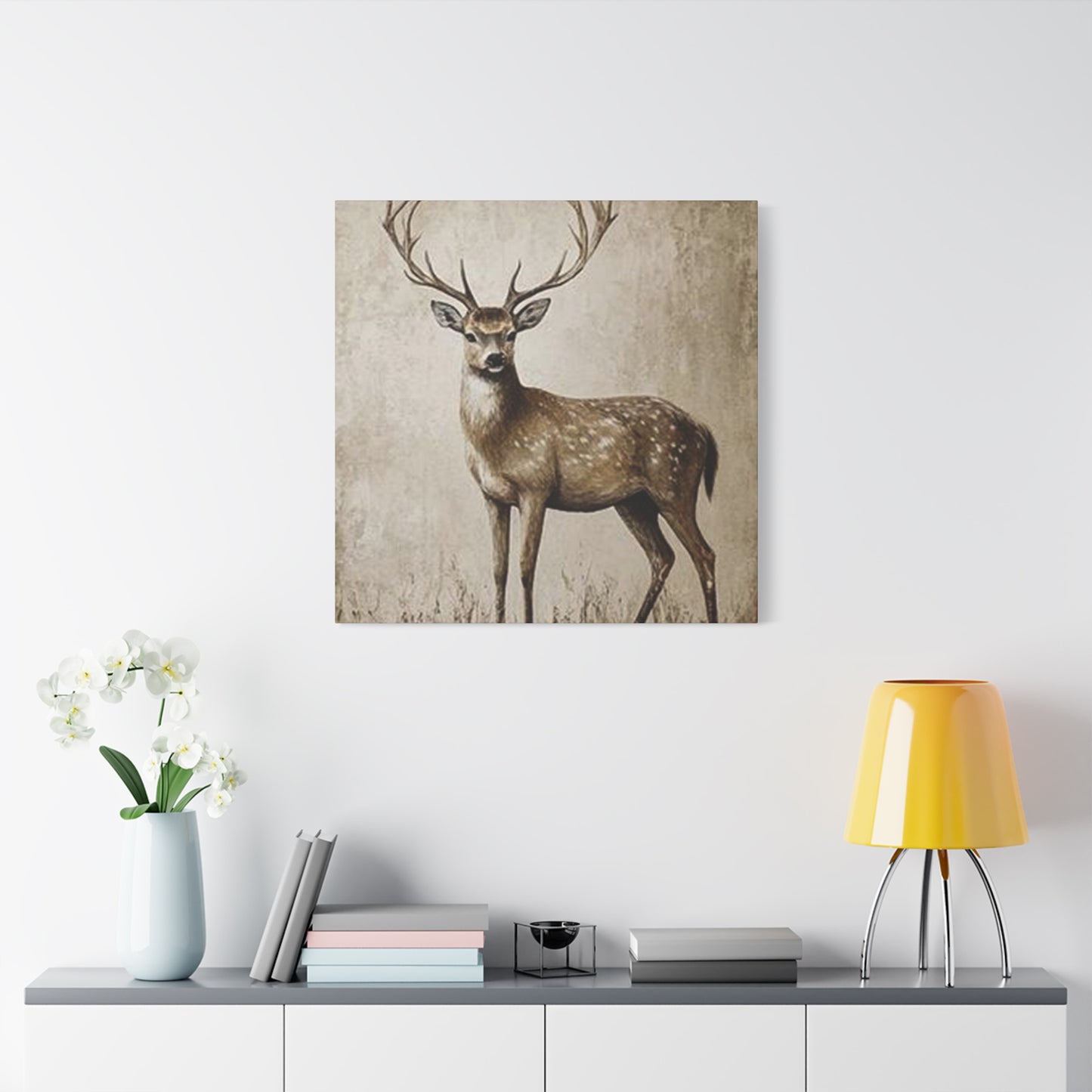 Baby Reindeer Painting Wall Art & Canvas Prints