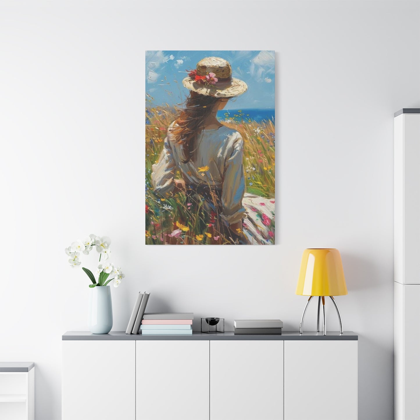 Woman by the Sea Wall Art & Canvas Prints