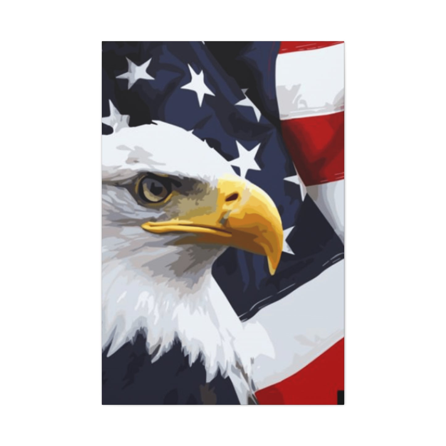 Eagle and American Flag Wall Art & Canvas Prints