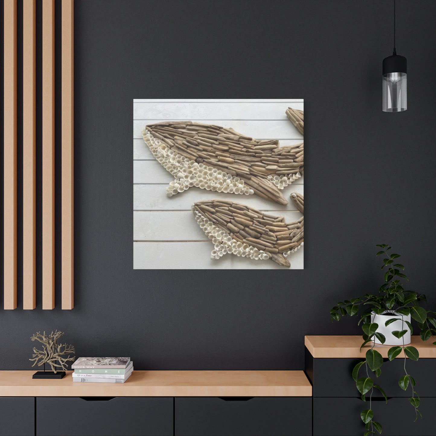 Driftwood Whales Wall Art & Canvas Prints