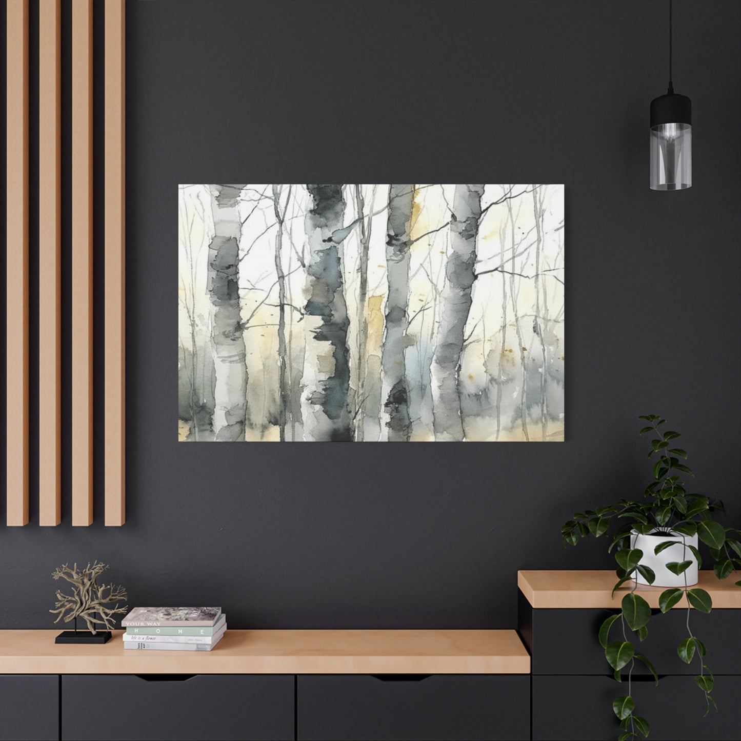 Birch Tree Water Painting Wall Art & Canvas Prints