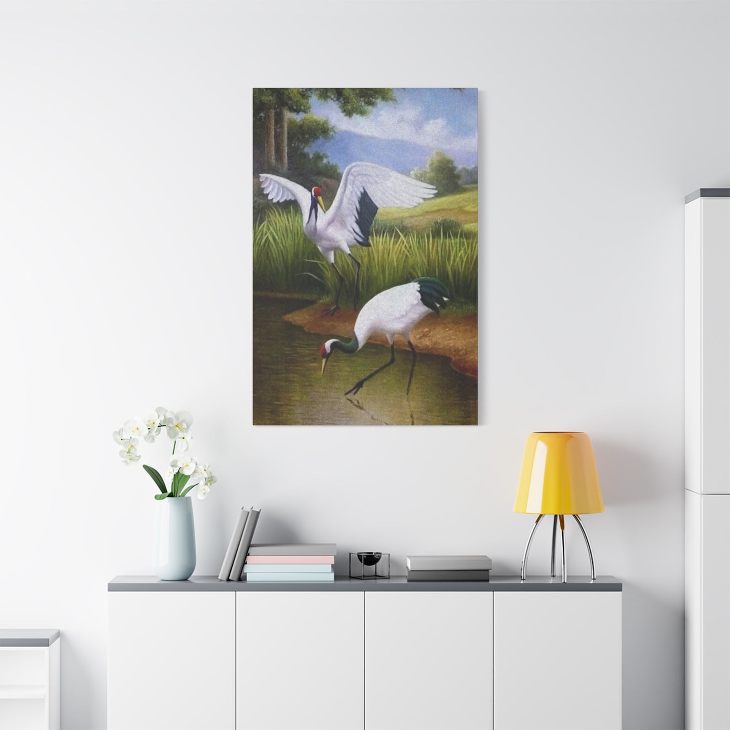 Swan Drinking Water Wall Art & Canvas Prints