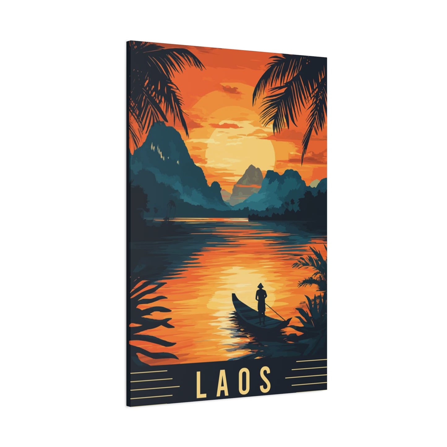 Laos Sunset Poster Wall Art & Canvas Prints