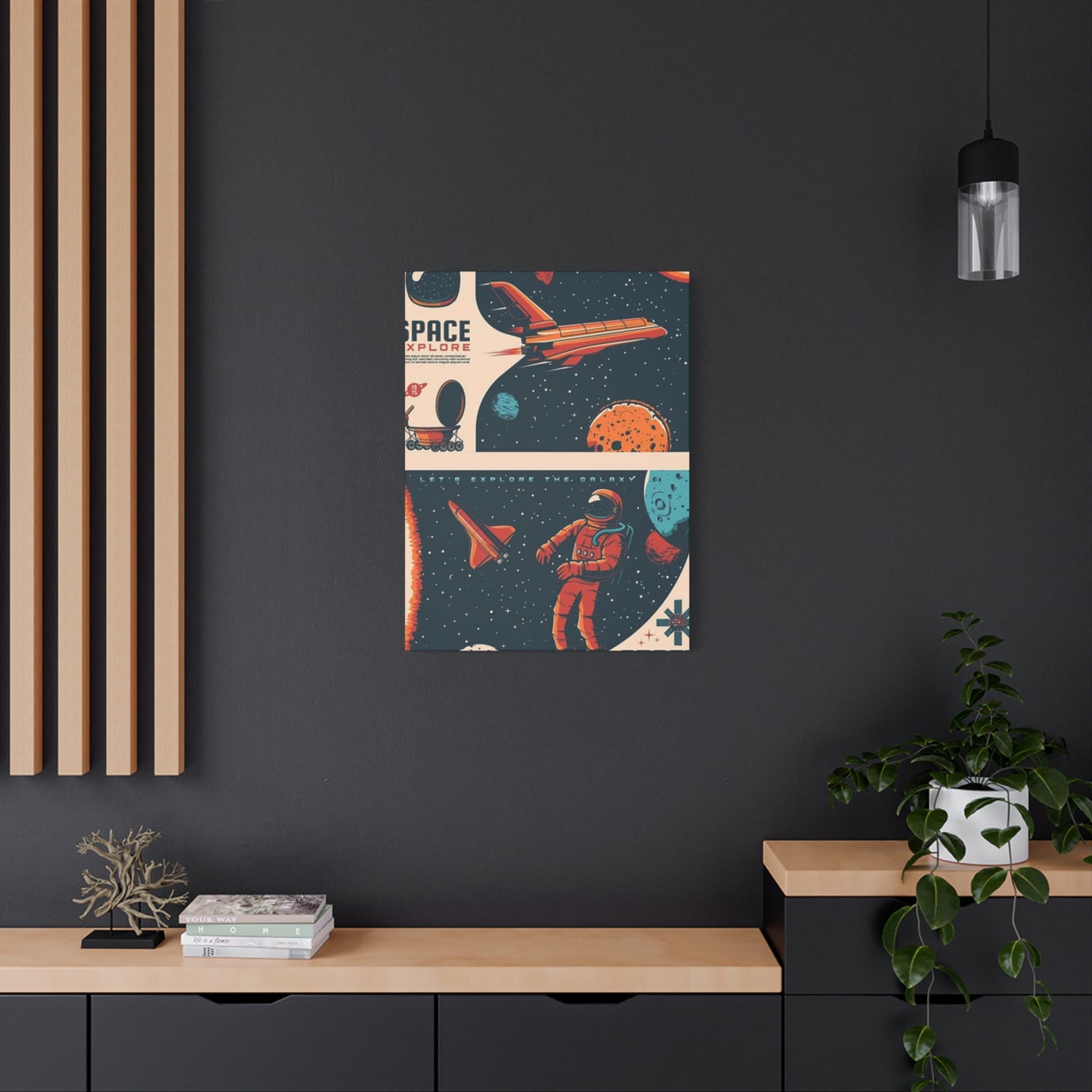 Space Explore Adventure Poster Wall Art & Canvas Prints
