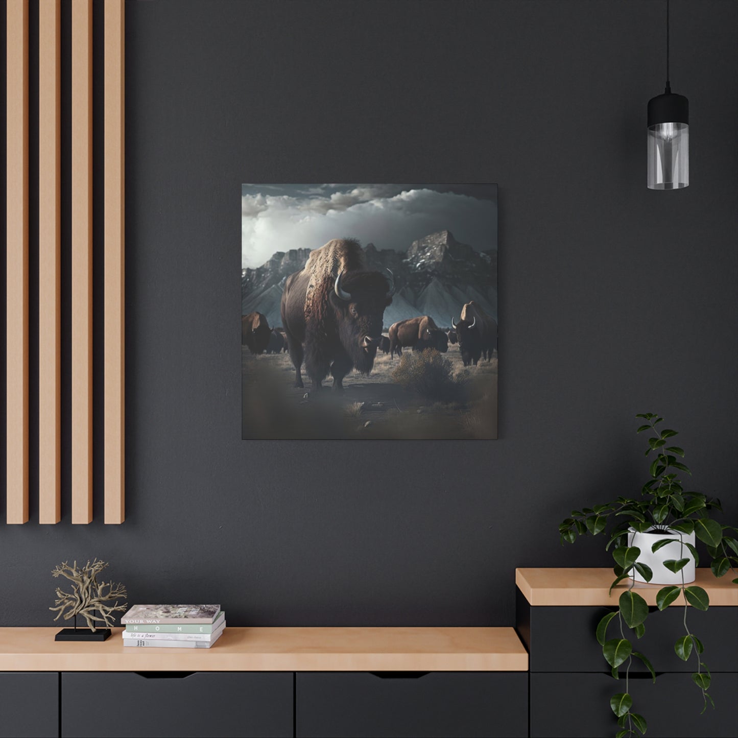 Mountain Bisons Wall Art & Canvas Prints