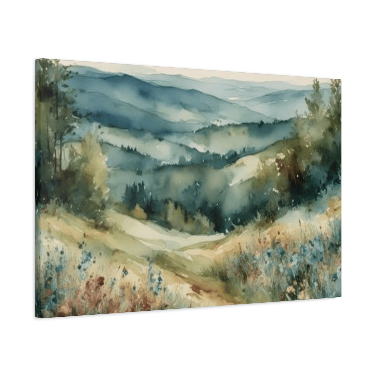 Green Forest Near Blue Ridge Painting Wall Art & Canvas Prints