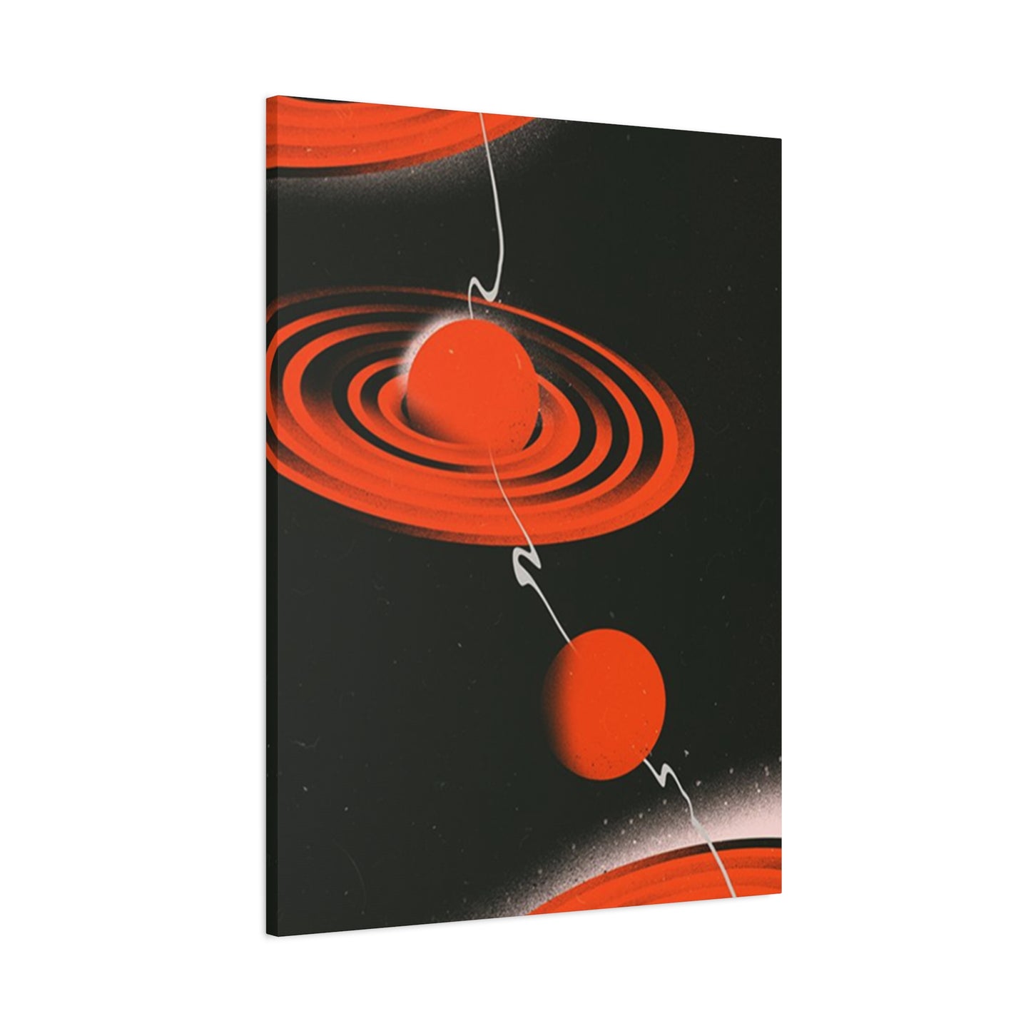 Red Saturn Planet Poster Wall Art & Canvas Prints