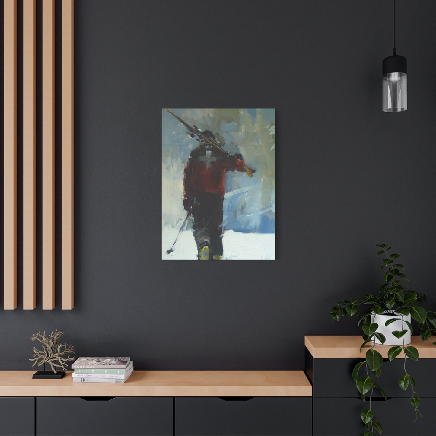 Skiing Man With Skies Wall Art & Canvas Prints