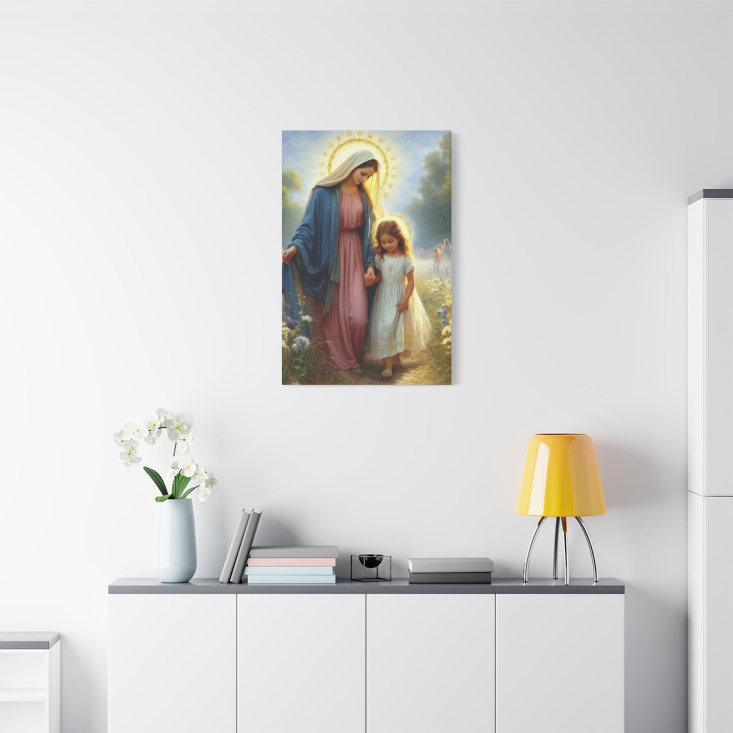 Christian Mother with Little Girl Wall Art & Canvas Prints