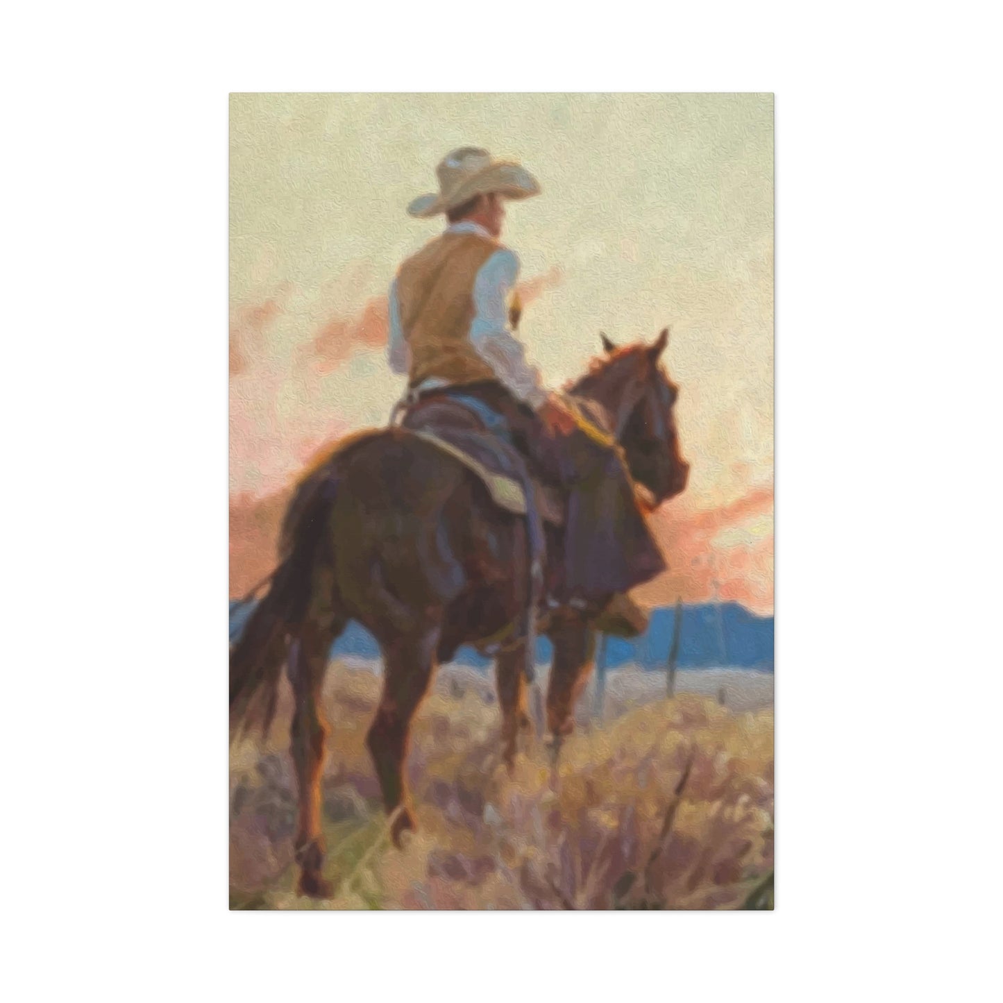 Man Riding Horse Wall Art & Canvas Prints