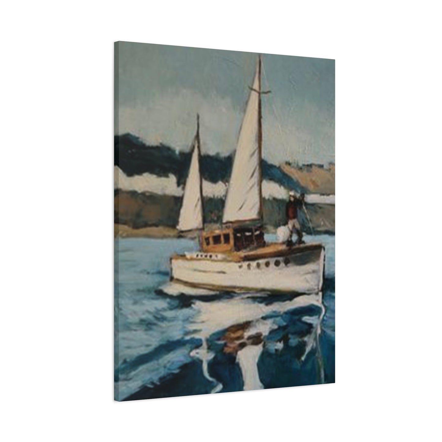 White Sailing Ship Poster Wall Art & Canvas Prints