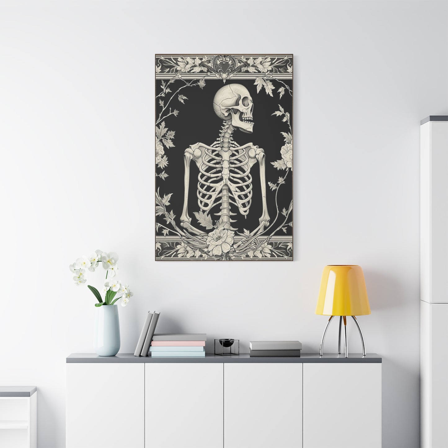 White Skeleton Poster Wall Art & Canvas Prints