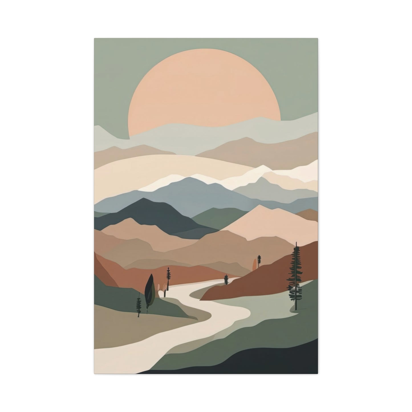 Warm Green Landscape Earth Tones Wall Art & Canvas Prints