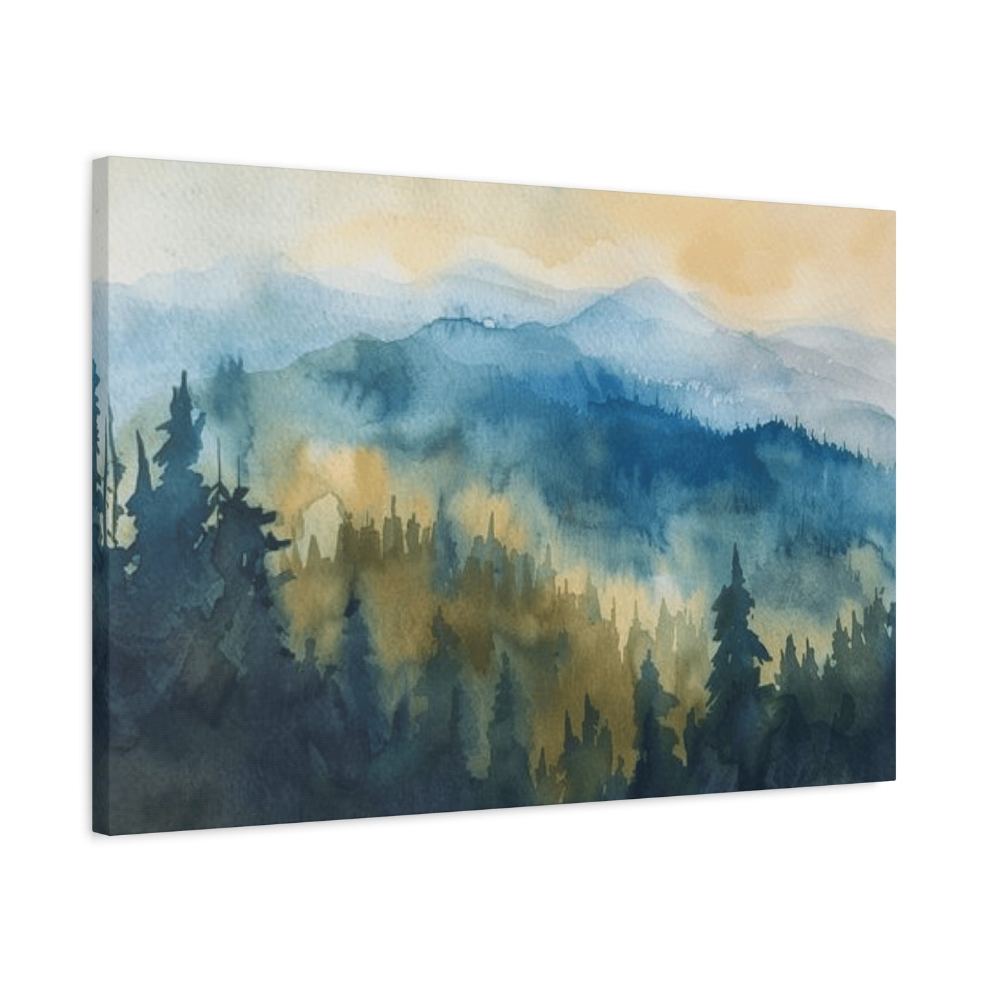 Blue Ridge Forest Water Painting Wall Art & Canvas Prints