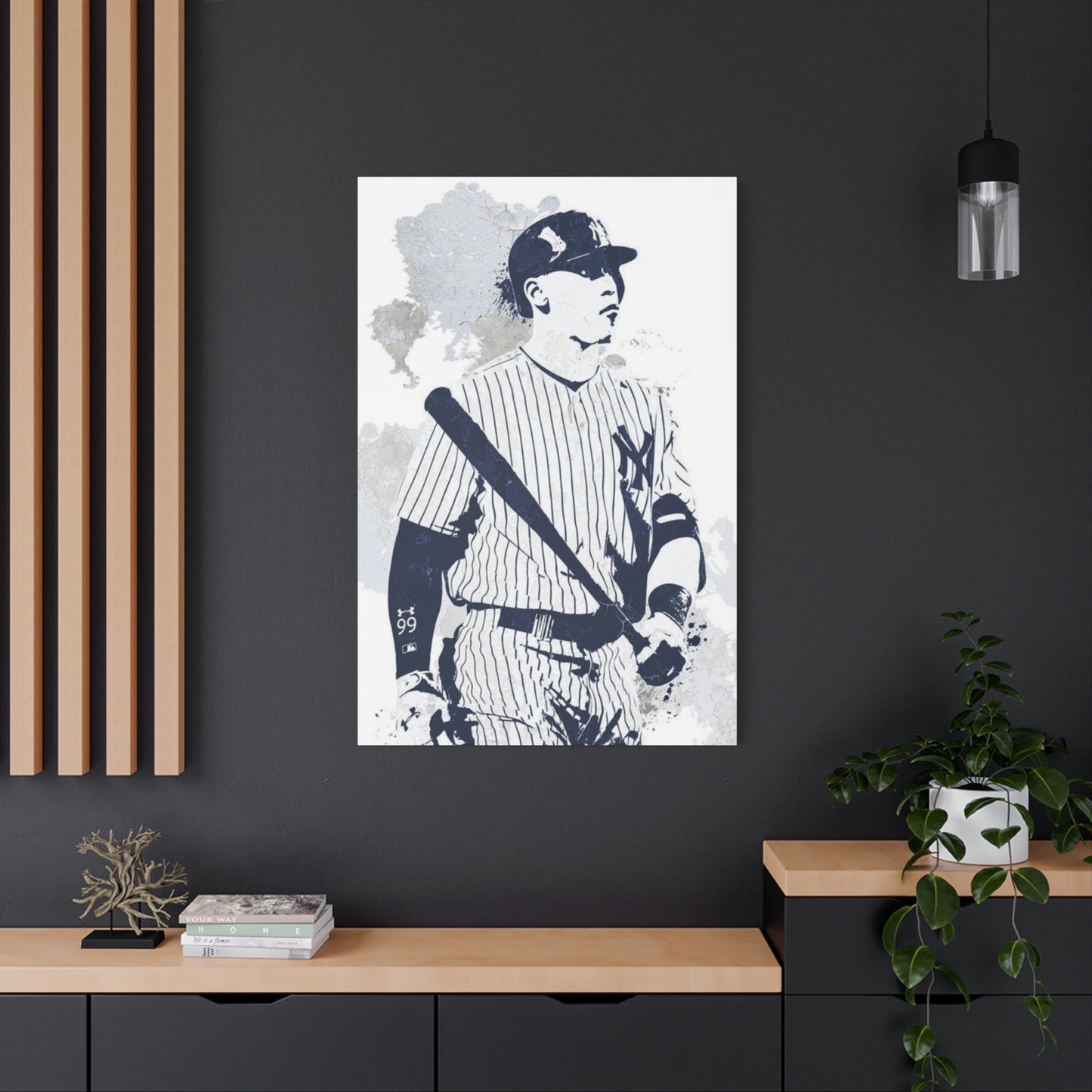 Blue Baseball Drawing Wall Art & Canvas Prints