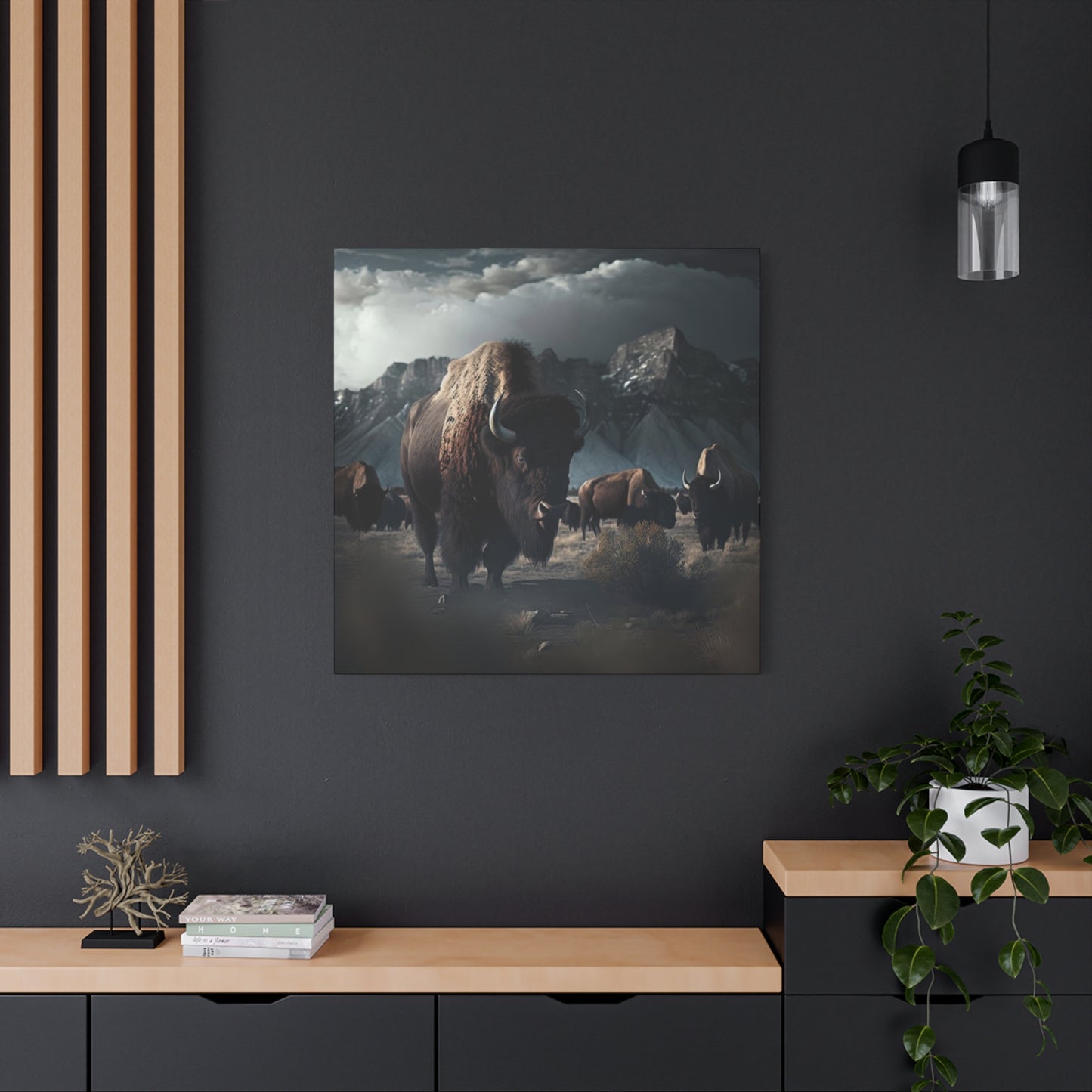 Mountain Bisons Wall Art & Canvas Prints