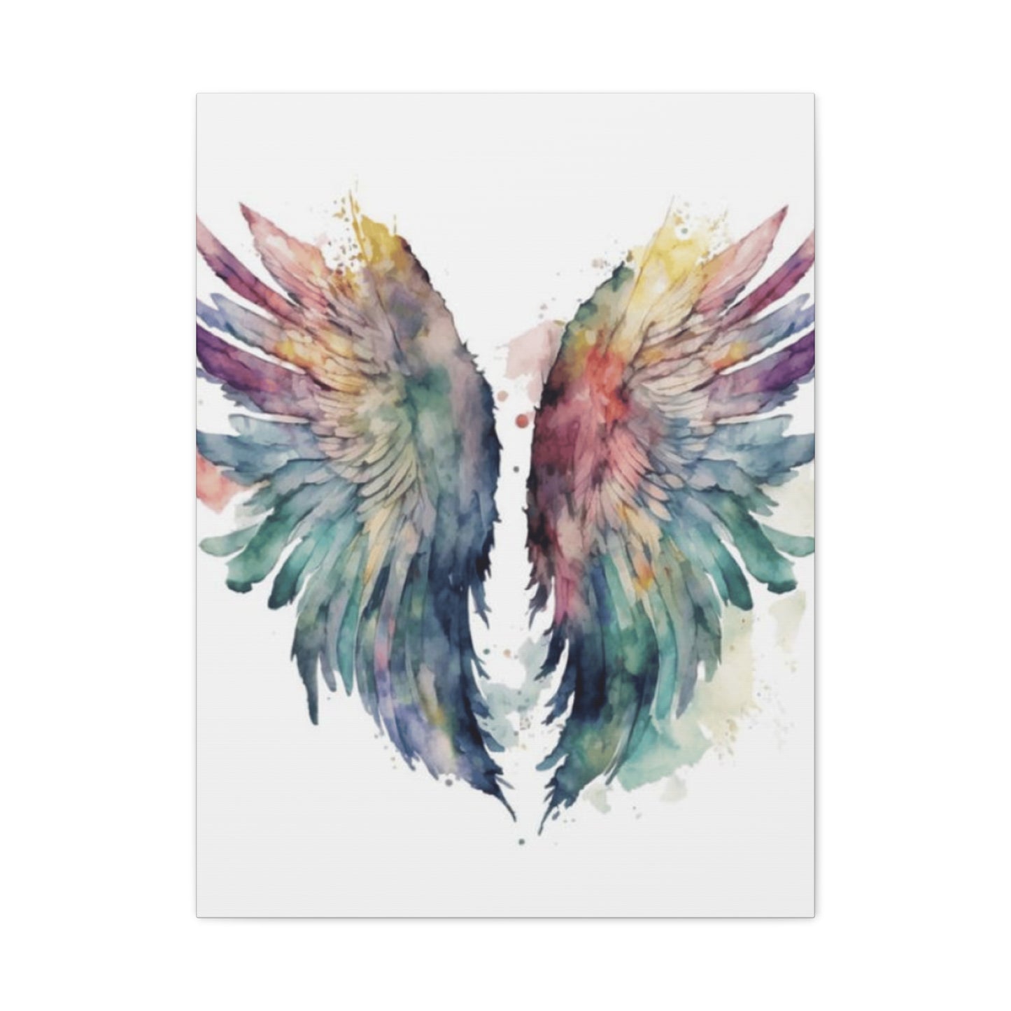 Colourful Paint Splash Angel Wings Wall Art & Canvas Prints