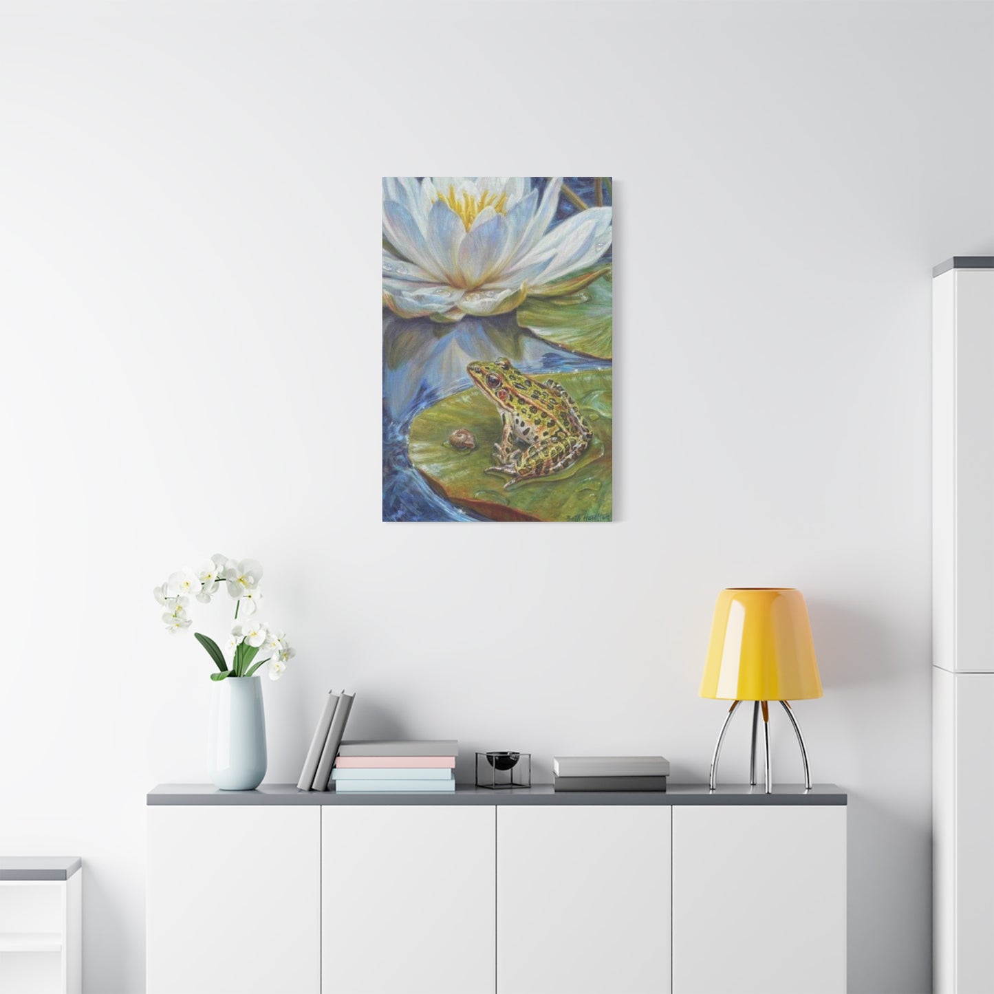 Frog in Pond Wall Art & Canvas Prints