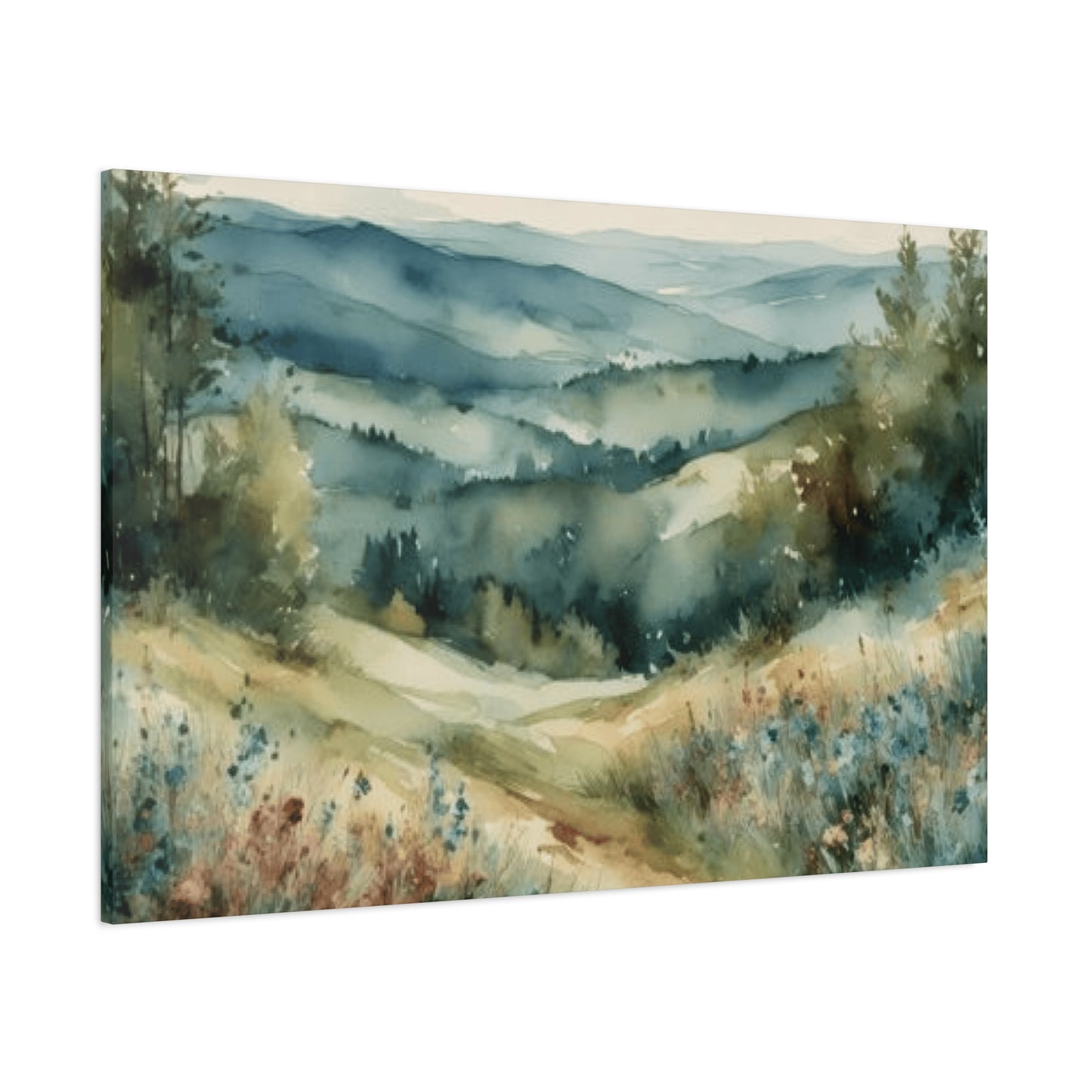 Green Forest Near Blue Ridge Painting Wall Art & Canvas Prints
