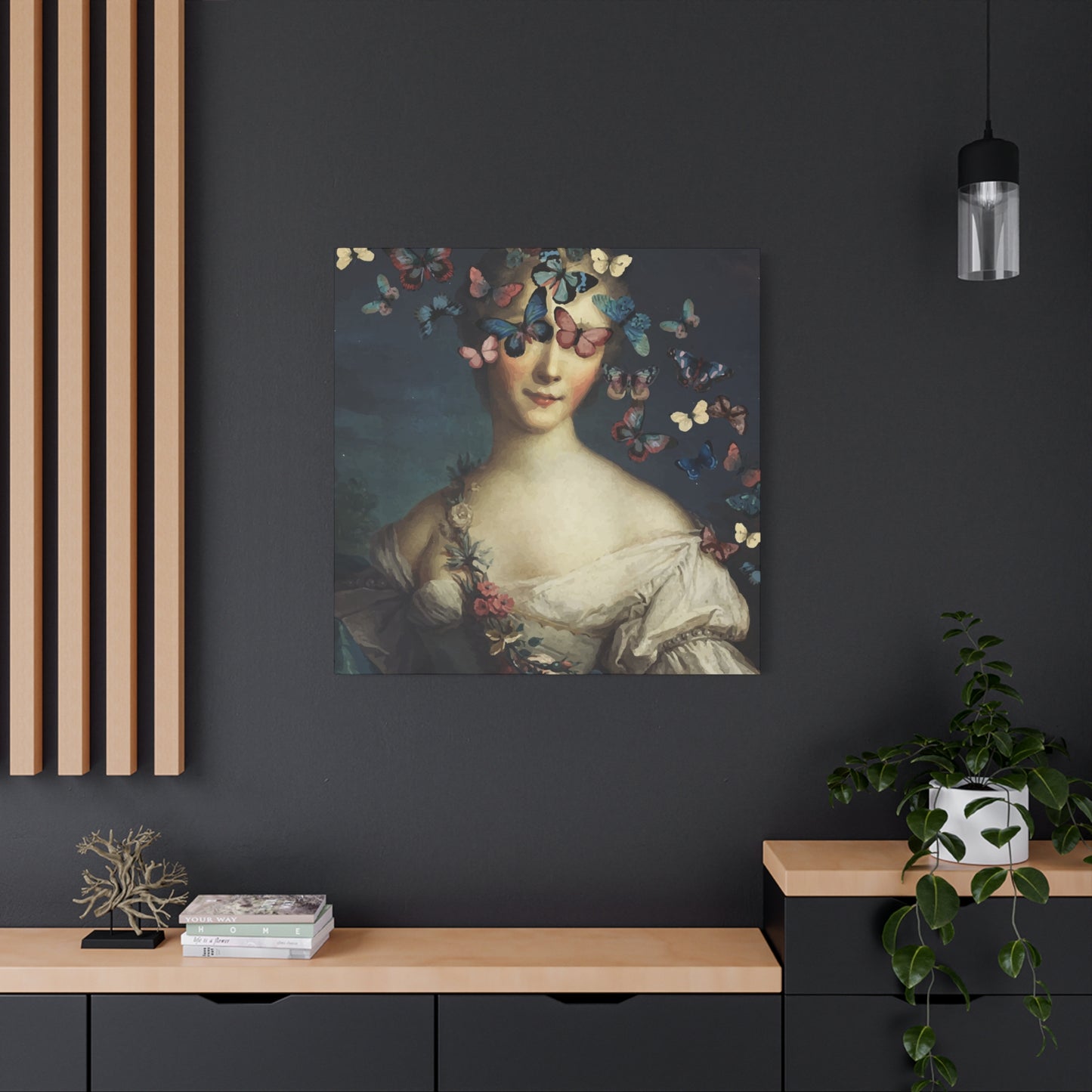 Beautiful Girl With Butterflies Wall Art & Canvas Prints