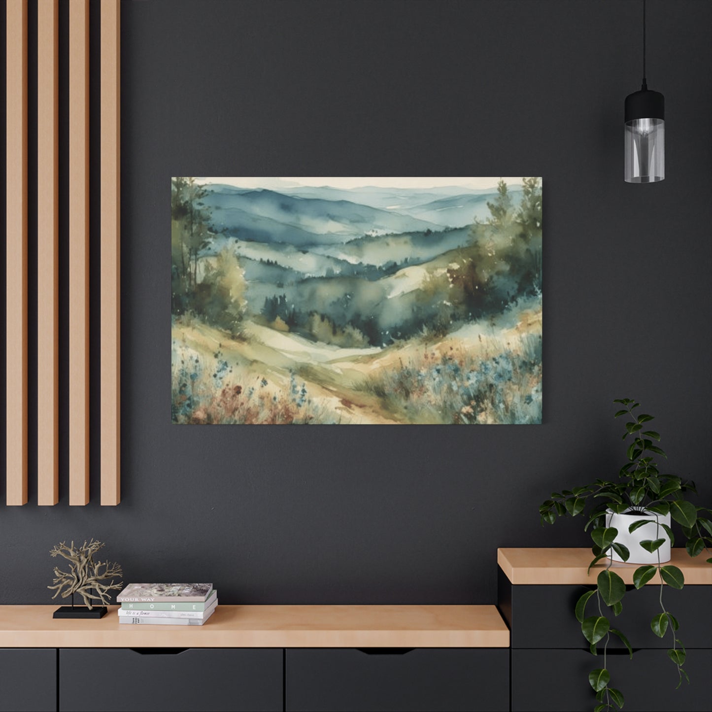 Green Forest Near Blue Ridge Painting Wall Art & Canvas Prints