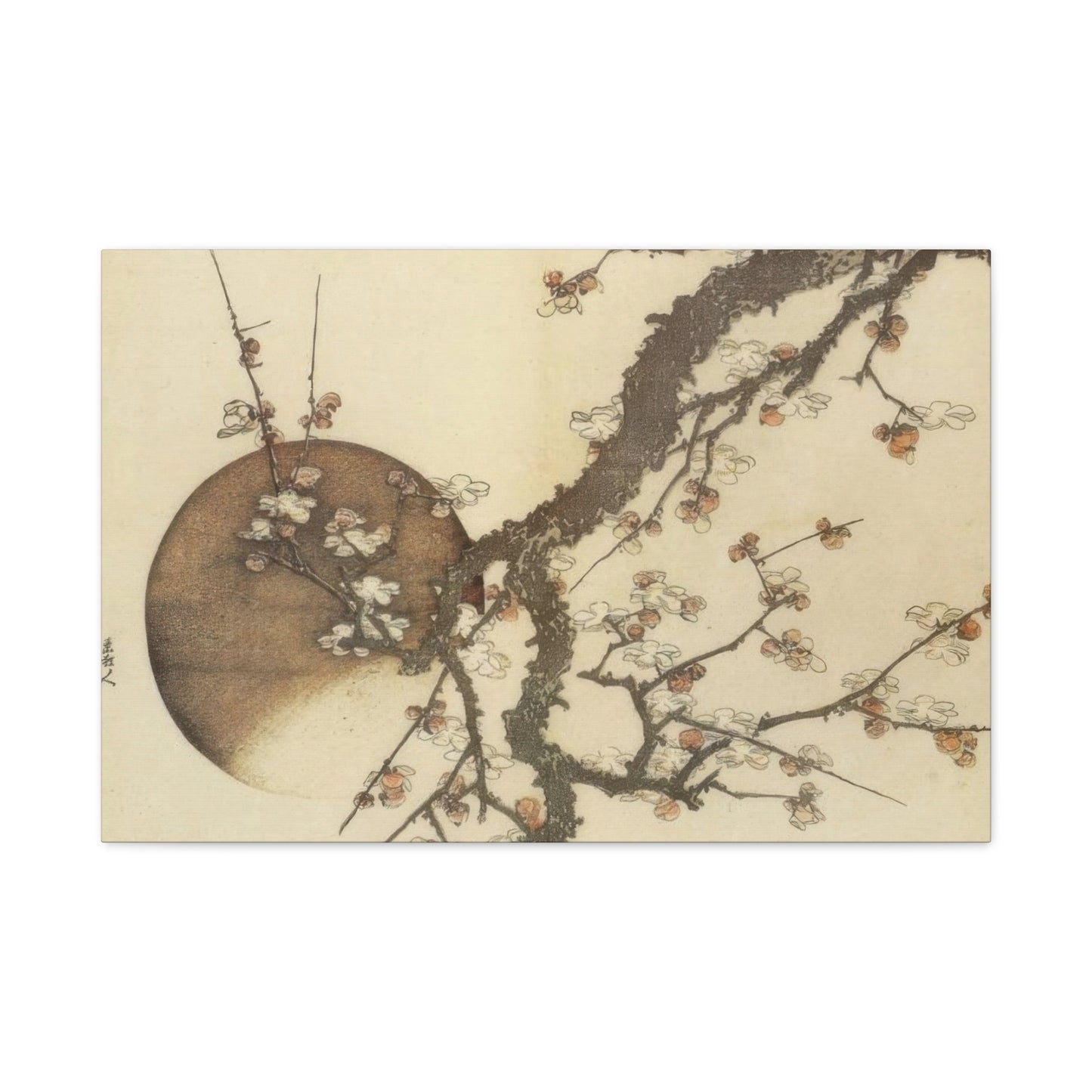 Katsushika Hokusai Plum Blossom And The Moon Wall Art & Canvas Prints