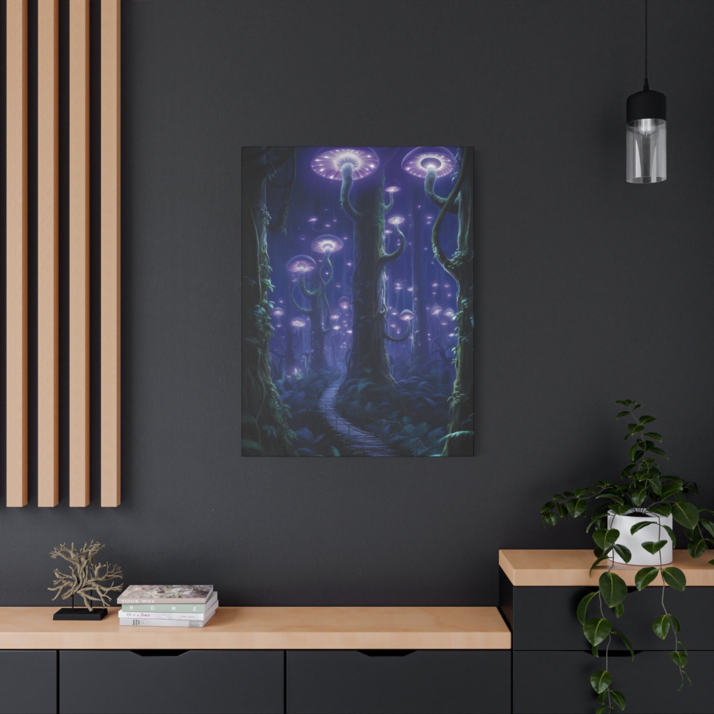 Glowing Mushroom Forest Wall Art & Canvas Prints