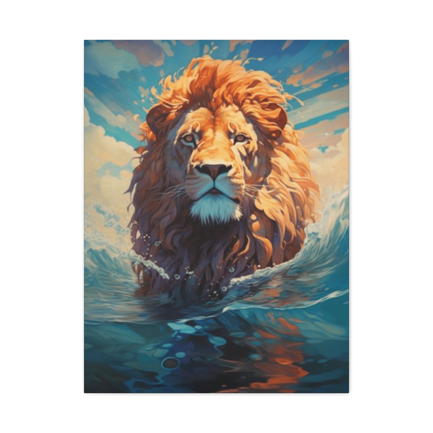 Abstract Lion Portrait Wall Art & Canvas Prints