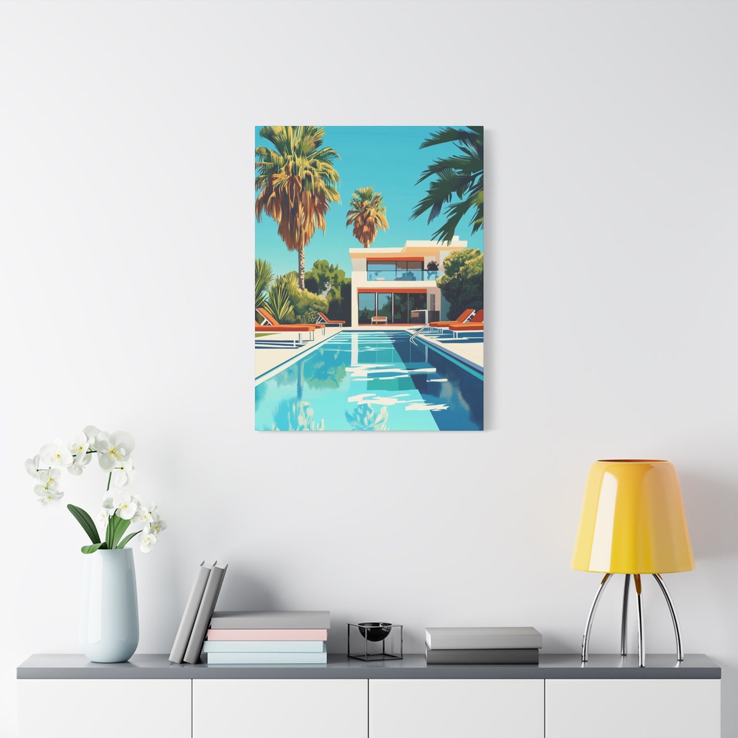 Long Swimming Pool In Resort Wall Art & Canvas Prints