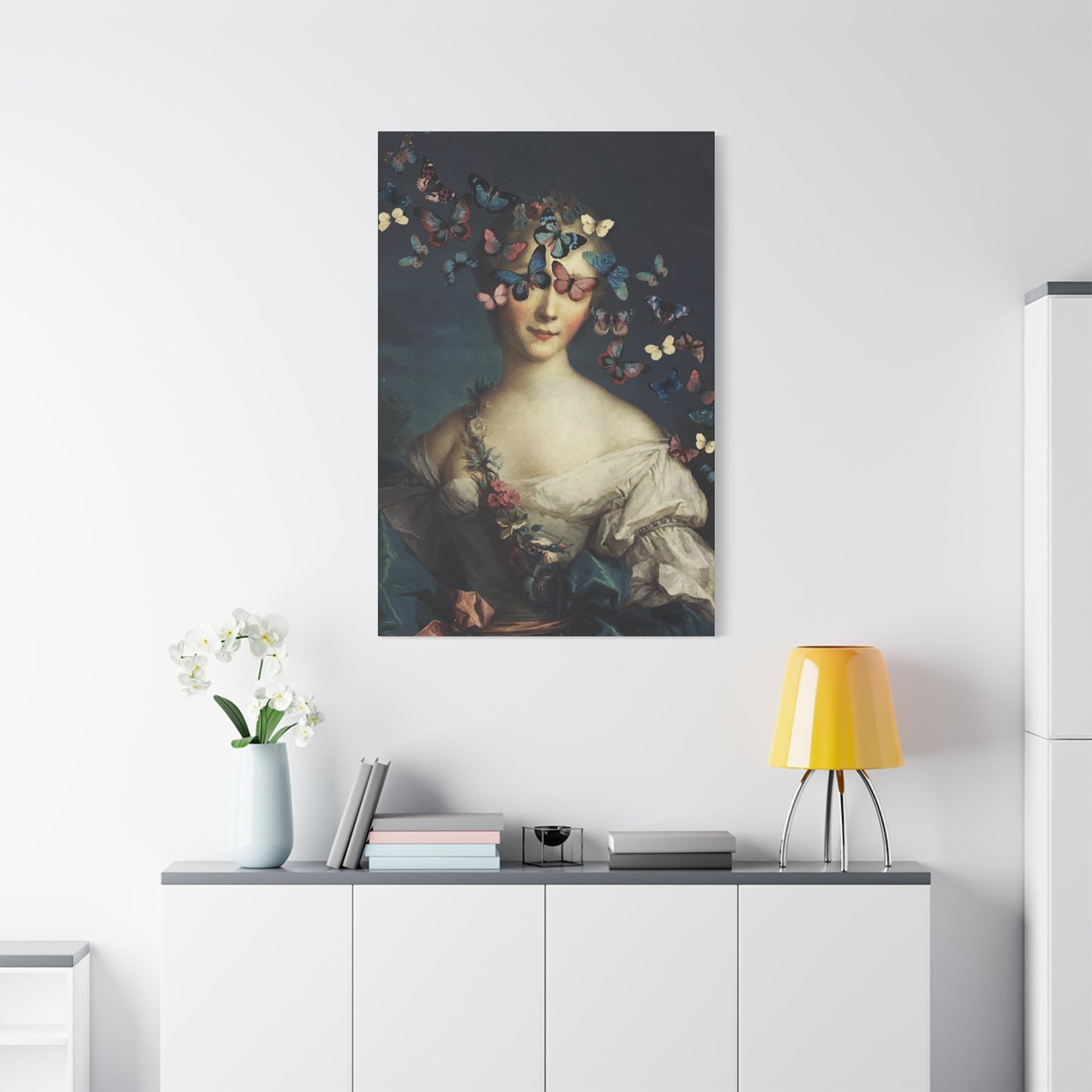 Beautiful Girl With Butterflies Wall Art & Canvas Prints