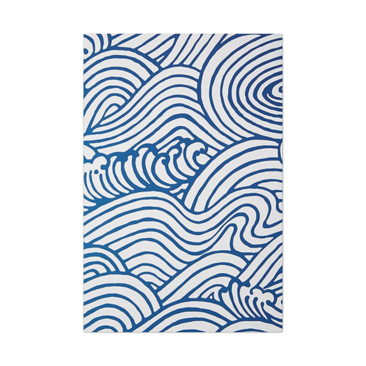 Blue Waves Drawing Wall Art & Canvas Prints