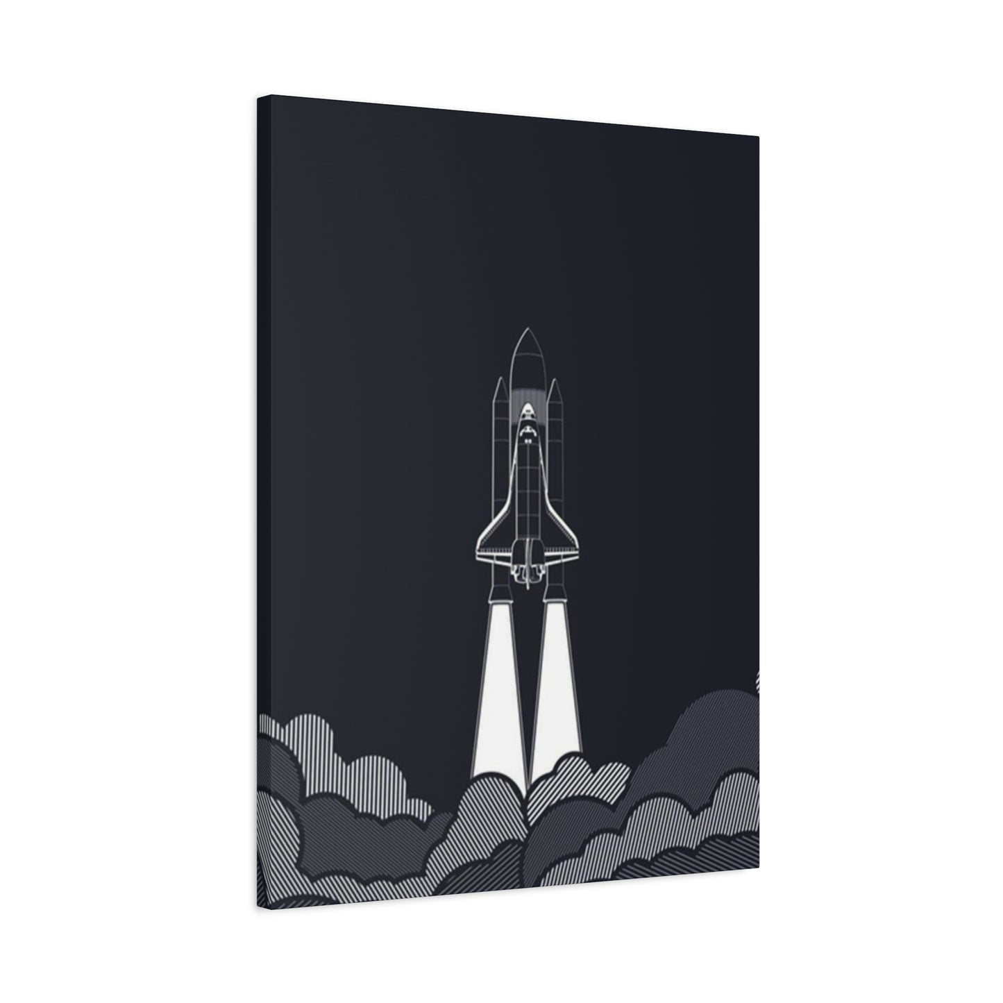 Dark Rocket Launch Poster Wall Art & Canvas Prints