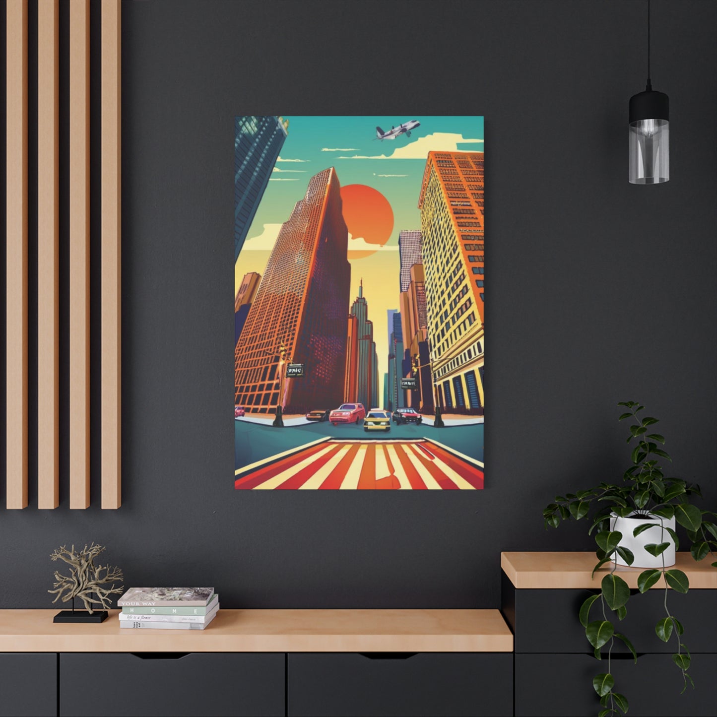 Fish Eye View Of New York Streets Poster NYC Skyline Wall Art & Canvas Prints