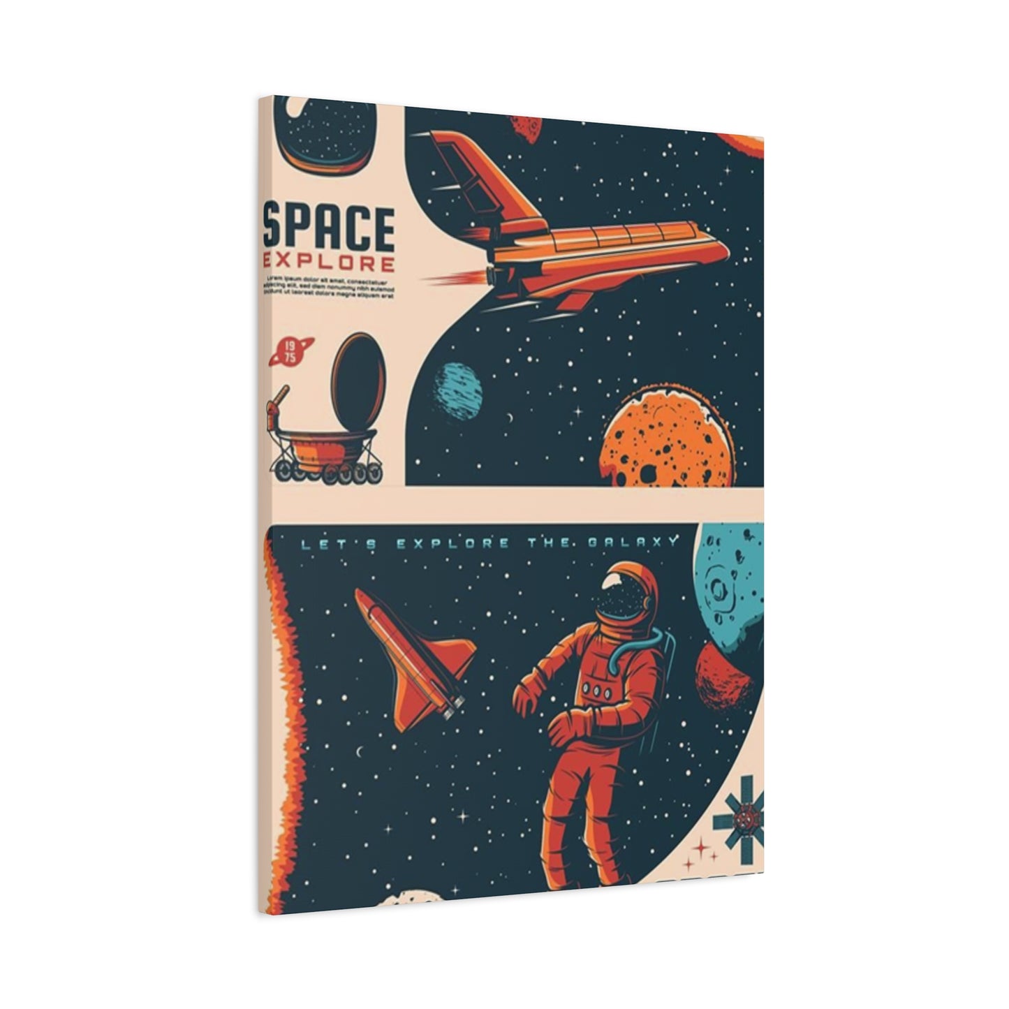 Space Explore Adventure Poster Wall Art & Canvas Prints