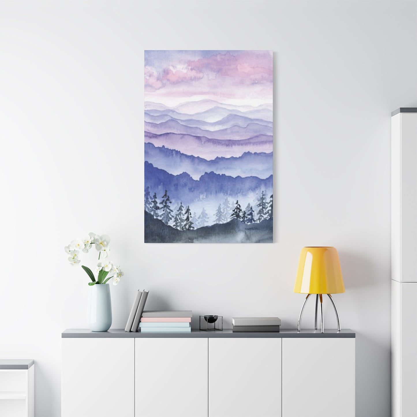 Blue and Purple Mountain Ridges Wall Art & Canvas Prints