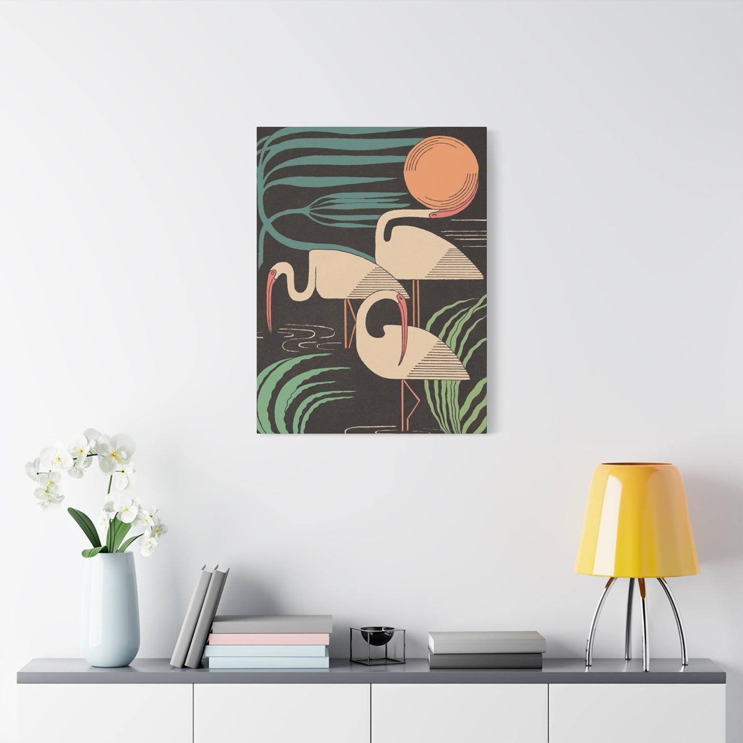Herons In Lake Wall Art & Canvas Prints