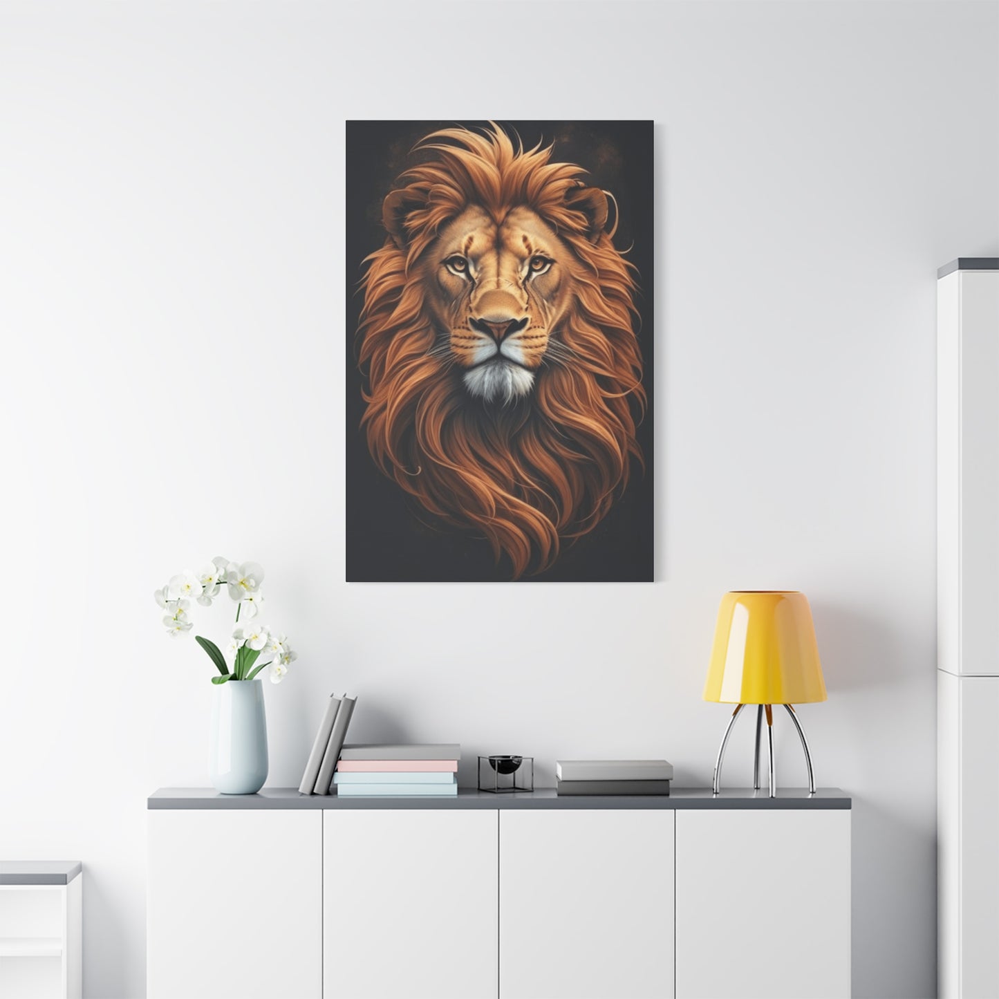 Wild Lion Abstract Portrait Wall Art & Canvas Prints