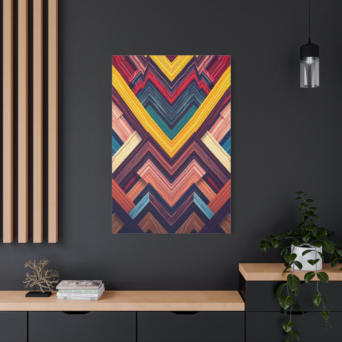 Elite Chevron Pattern Art Vision Wall Art & Canvas Print
