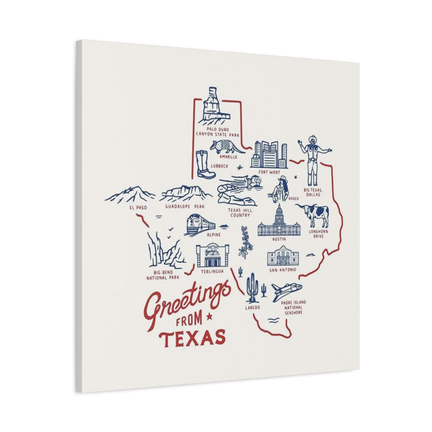 Greeting From Texas Poster Wall Art & Canvas Prints