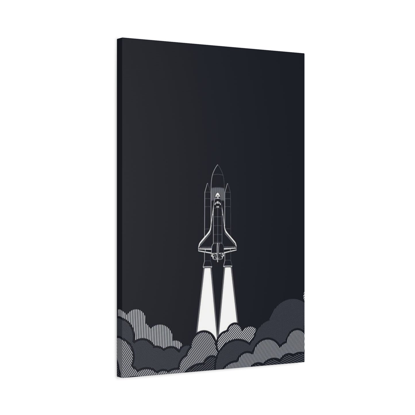 Dark Rocket Launch Poster Wall Art & Canvas Prints