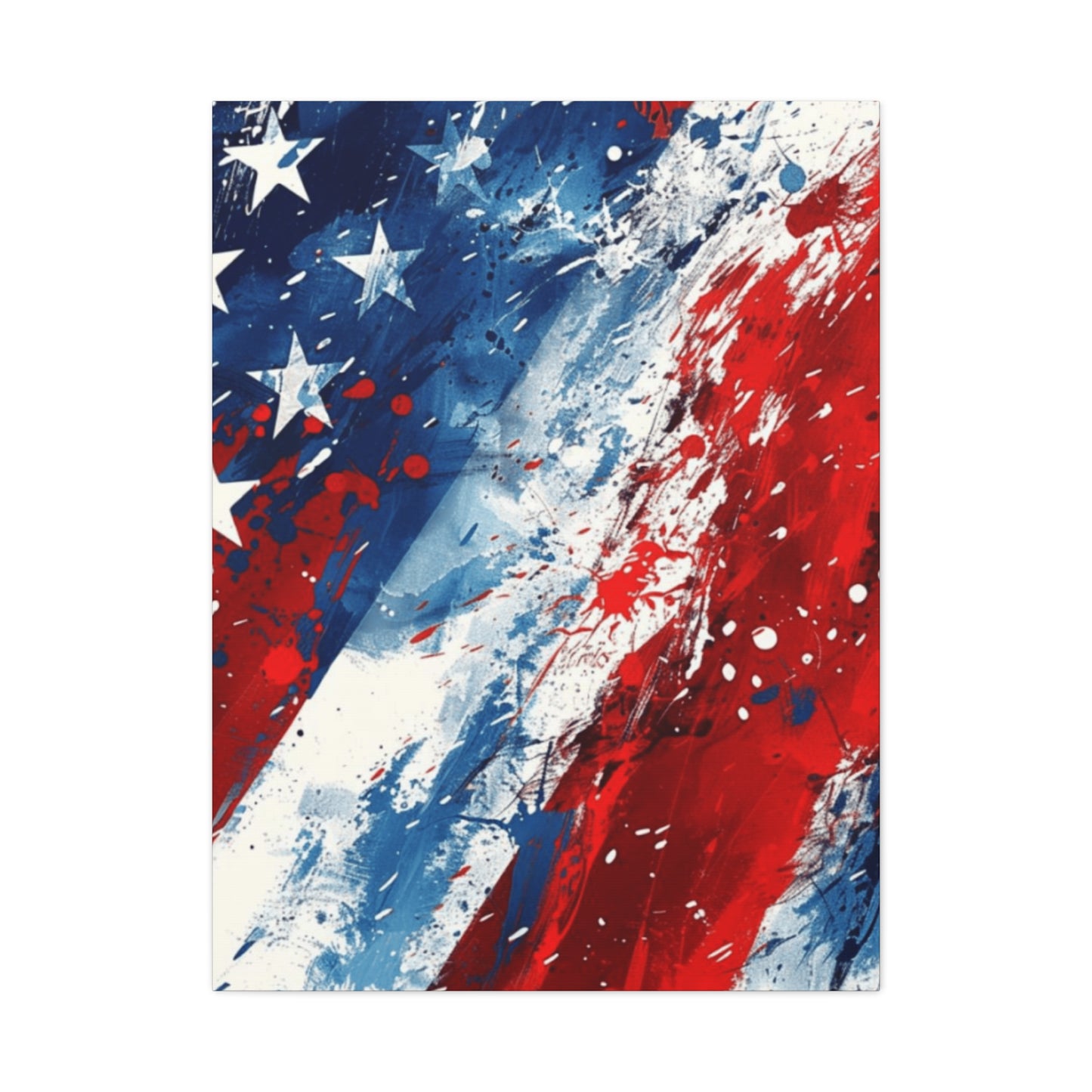 Abstract American Flag Painting Wall Art & Canvas Prints