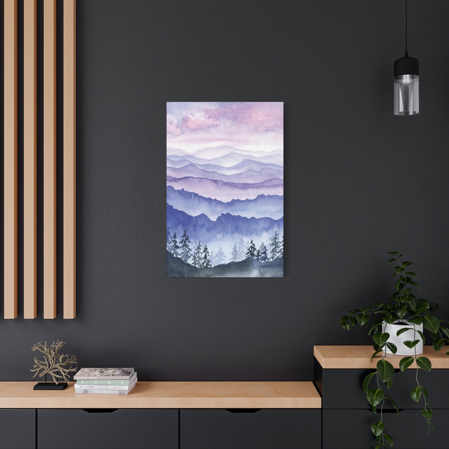 Blue and Purple Mountain Ridges Wall Art & Canvas Prints