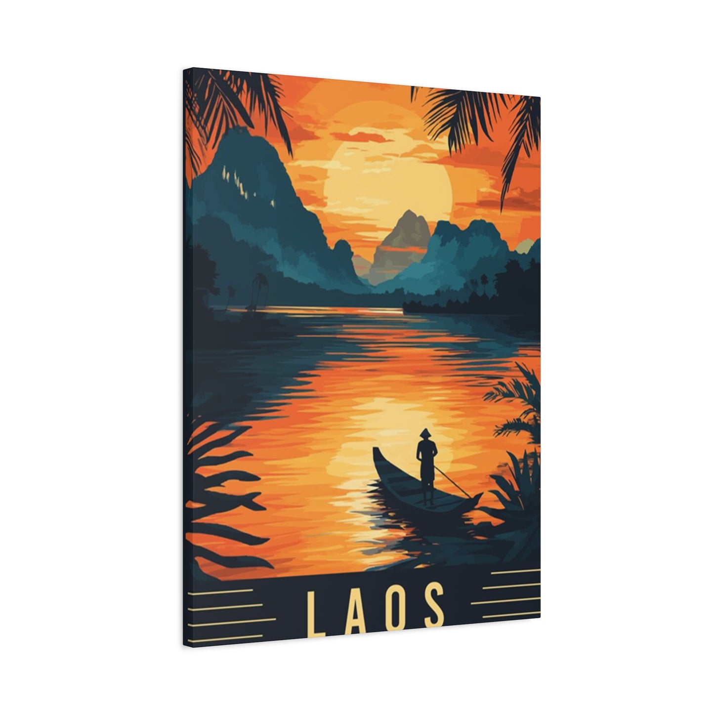 Laos Sunset Poster Wall Art & Canvas Prints