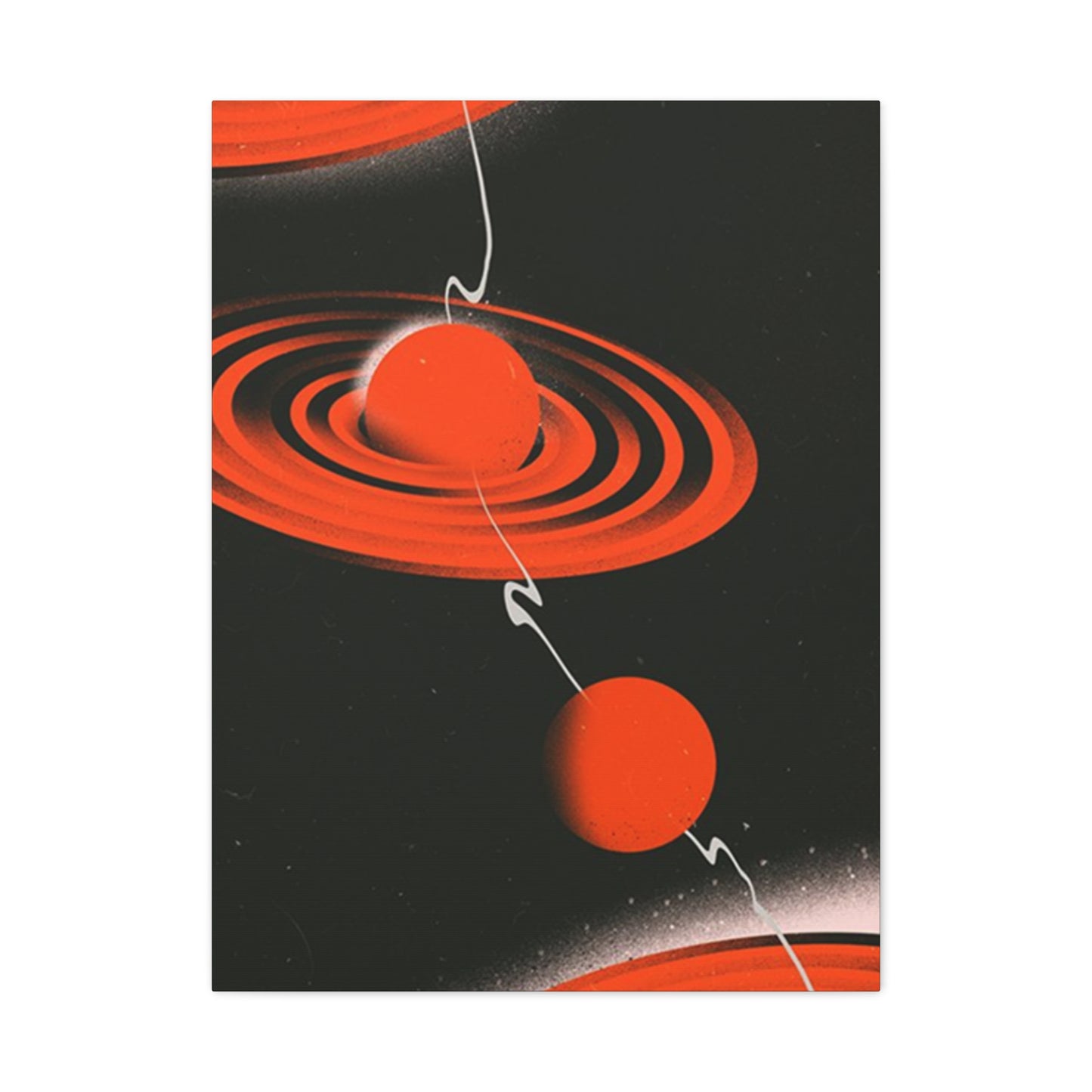 Red Saturn Planet Poster Wall Art & Canvas Prints