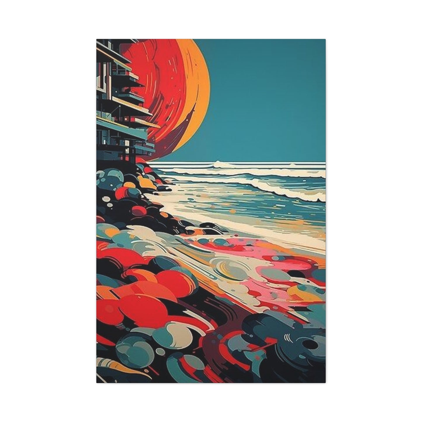 Abstract Sunset On A Beach Wall Art & Canvas Prints