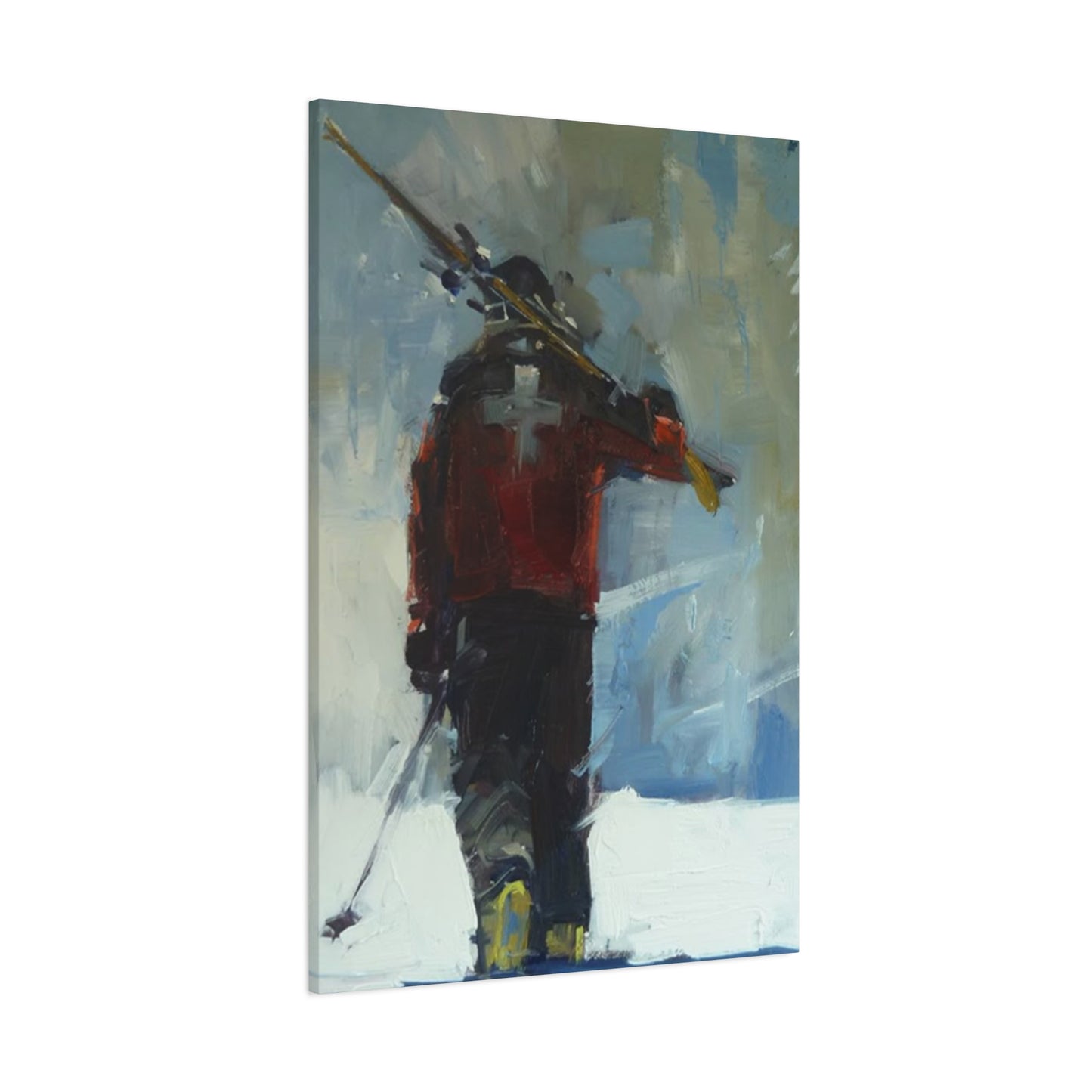 Skiing Man With Skies Wall Art & Canvas Prints
