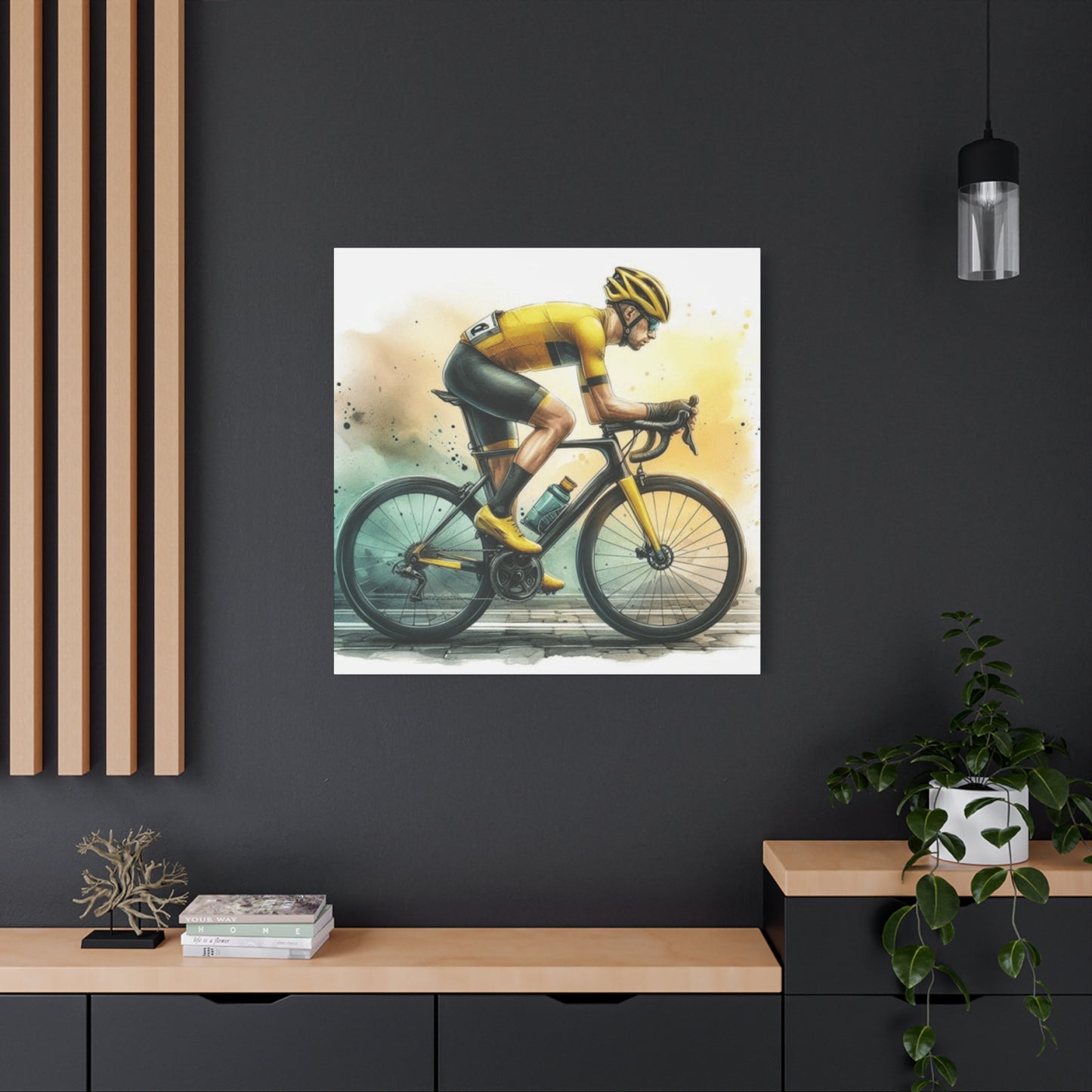 Professional Cyclist Painting Wall Art & Canvas Prints