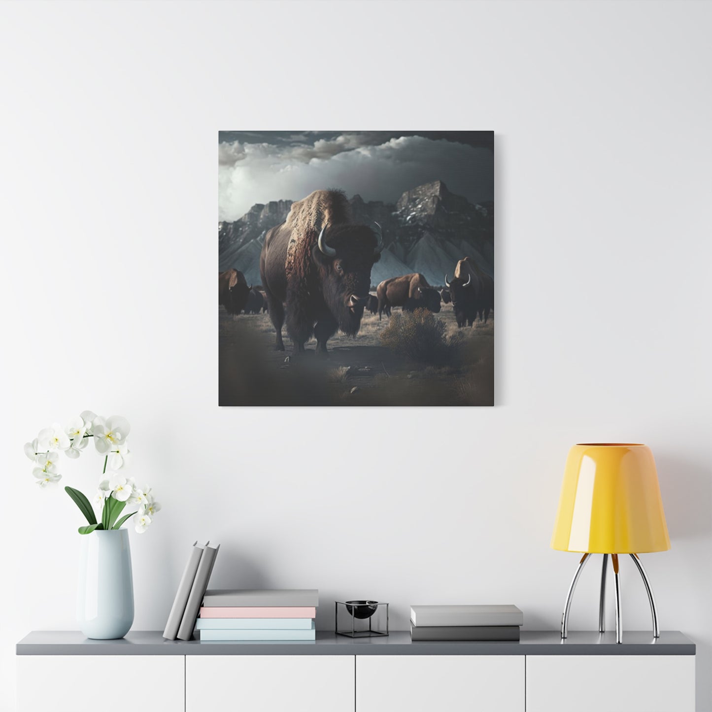 Mountain Bisons Wall Art & Canvas Prints