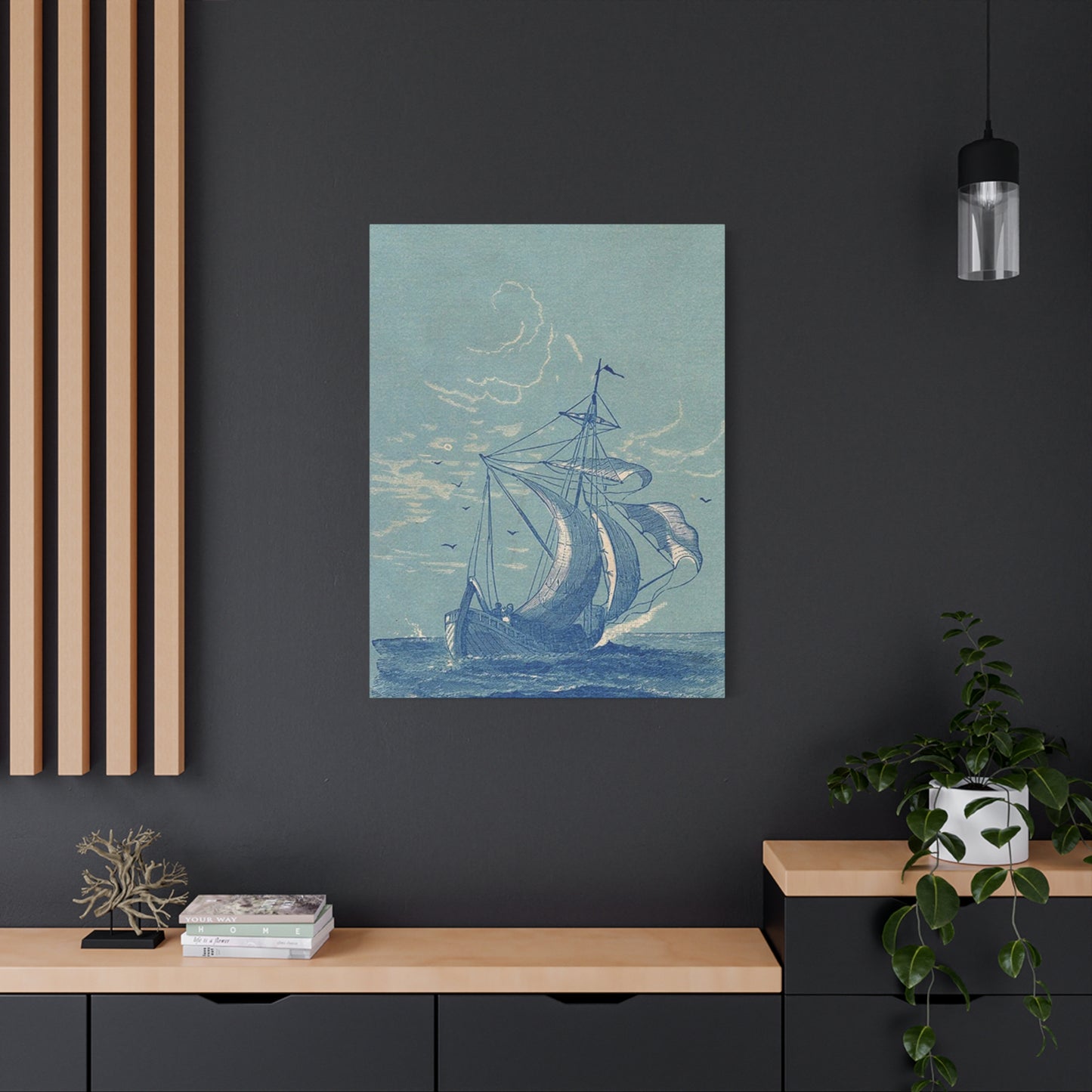 Ship Sailing In Sea Wall Art & Canvas Prints