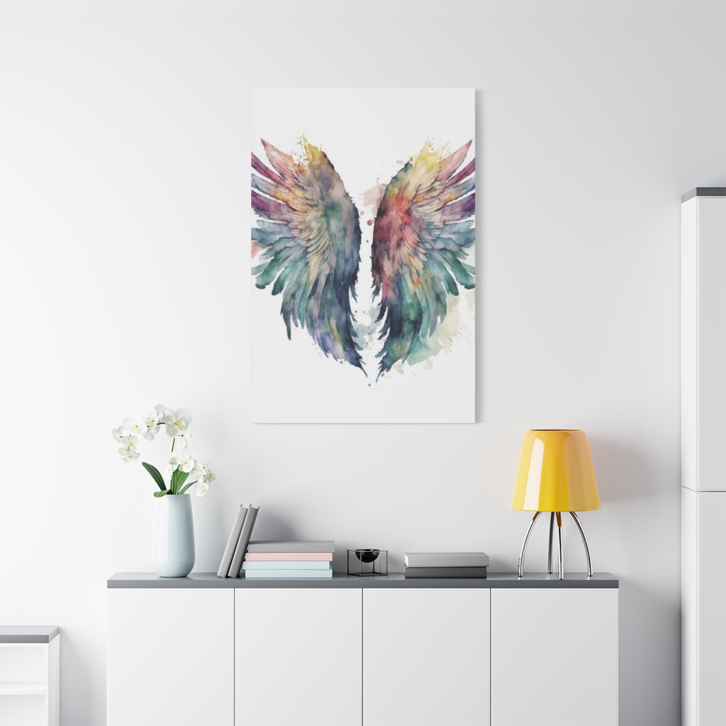 Colourful Paint Splash Angel Wings Wall Art & Canvas Prints